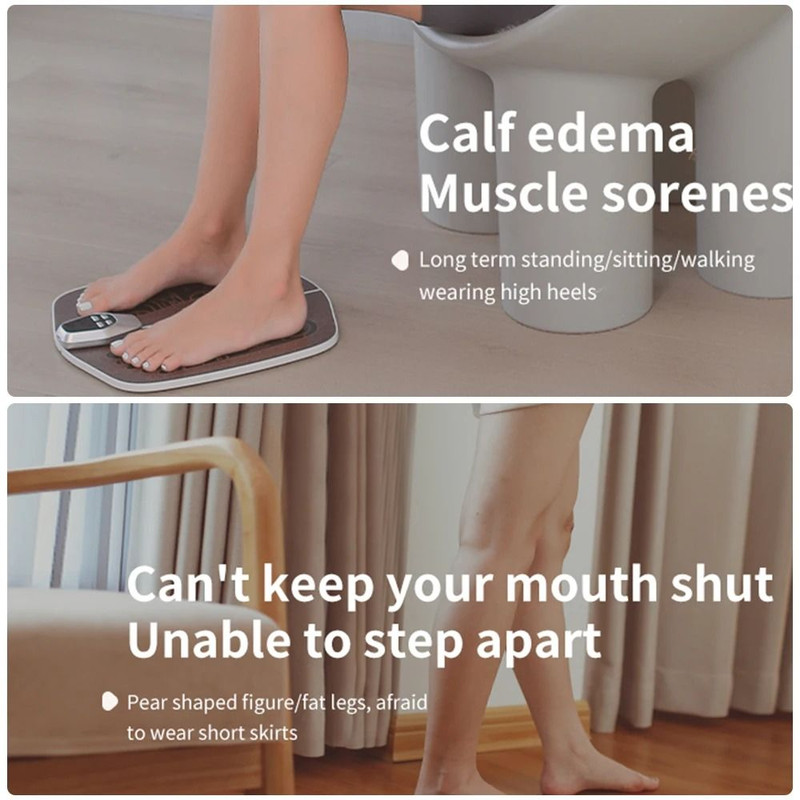 TENS Foot Muscle Electrostimulator Massager Pad With Remote Control And Relaxation Therapy Modes 5