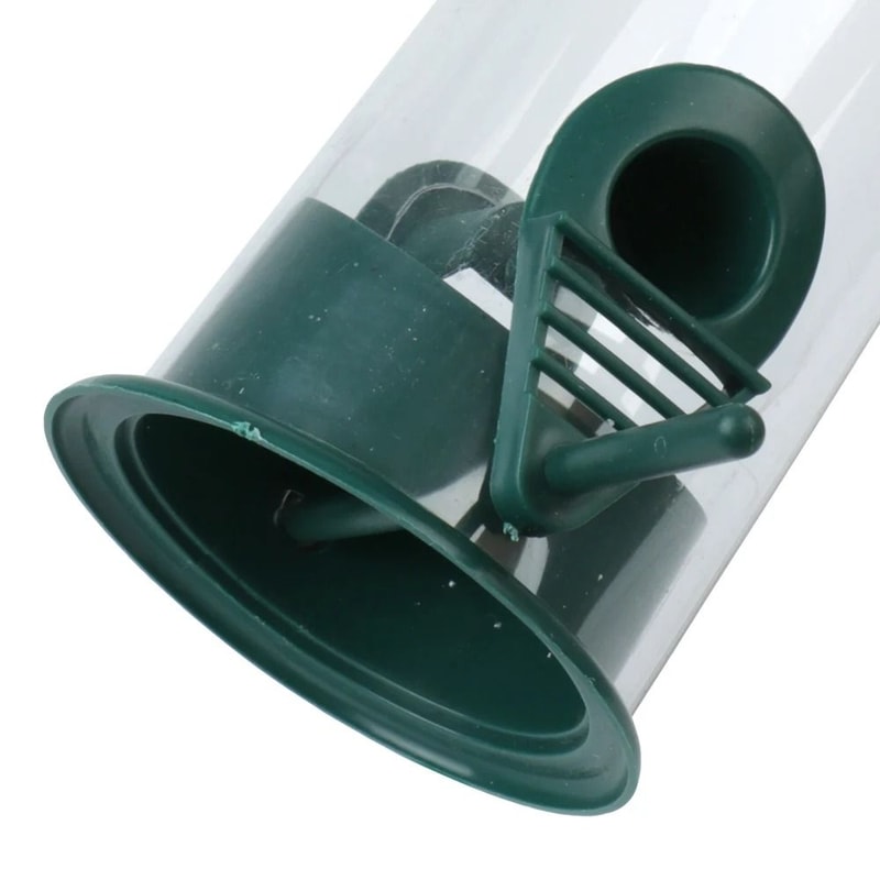 Outdoor Hanging Bird Feeder Transparent Plastic Bird Seed Feeder For Garden And Patio 1