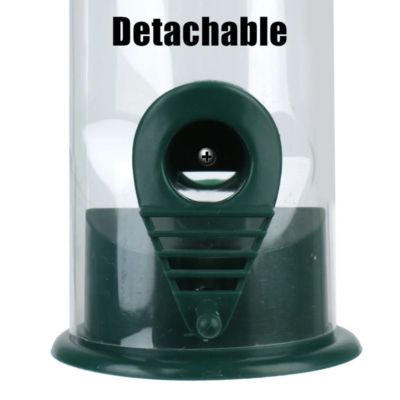 Outdoor Hanging Bird Feeder Transparent Plastic Bird Seed Feeder For Garden And Patio 3