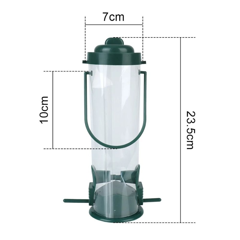 Outdoor Hanging Bird Feeder Transparent Plastic Bird Seed Feeder For Garden And Patio 5