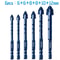 Four Edge Serrated Drill Bit Set For Tile Glass Concrete 15