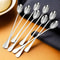 Stainless Steel Long Handled Ice Teaspoon Set Of 6 1