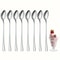 Stainless Steel Long Handled Ice Teaspoon Set Of 6 5