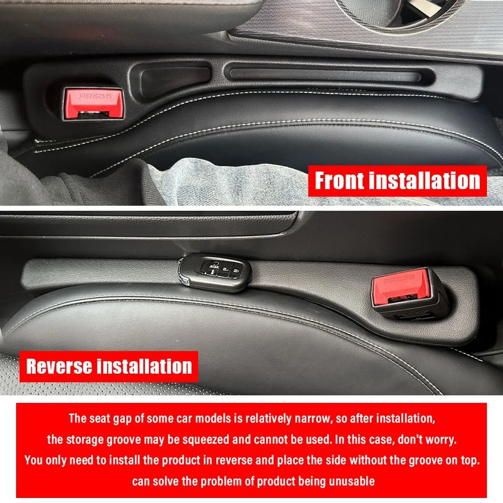 Car Seat Gap Filler Organizer With Dual Grooves For Auto Interior 3