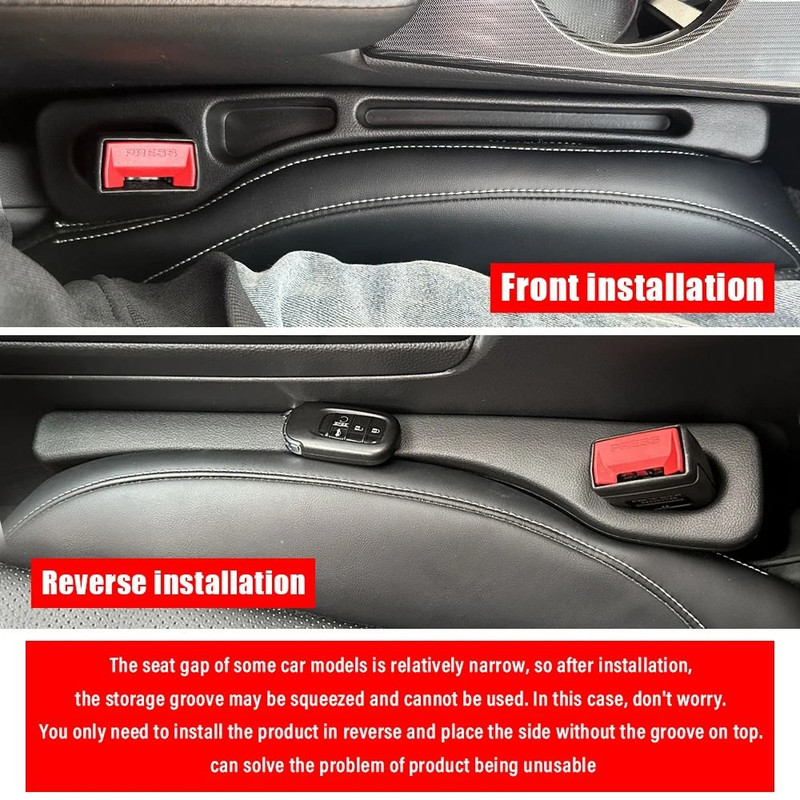Car Seat Gap Filler Organizer With Dual Grooves For Auto Interior 3