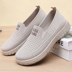 women breathable cloth soft sole thick sole summer casual shoes