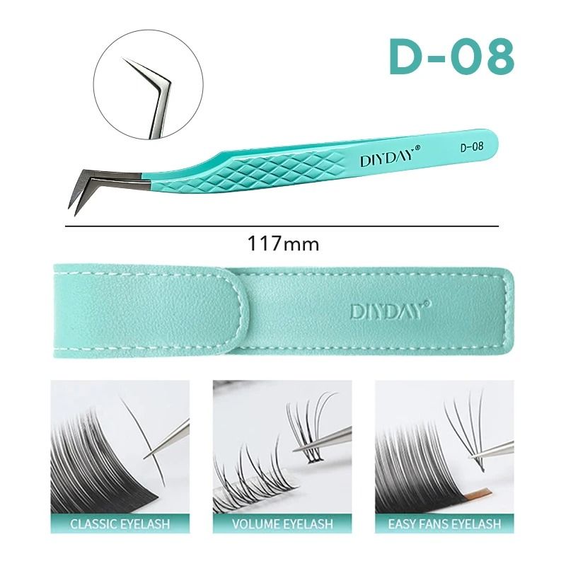 DIYDAY Antislip Precision Tweezers With High Density Fiber Tips 12