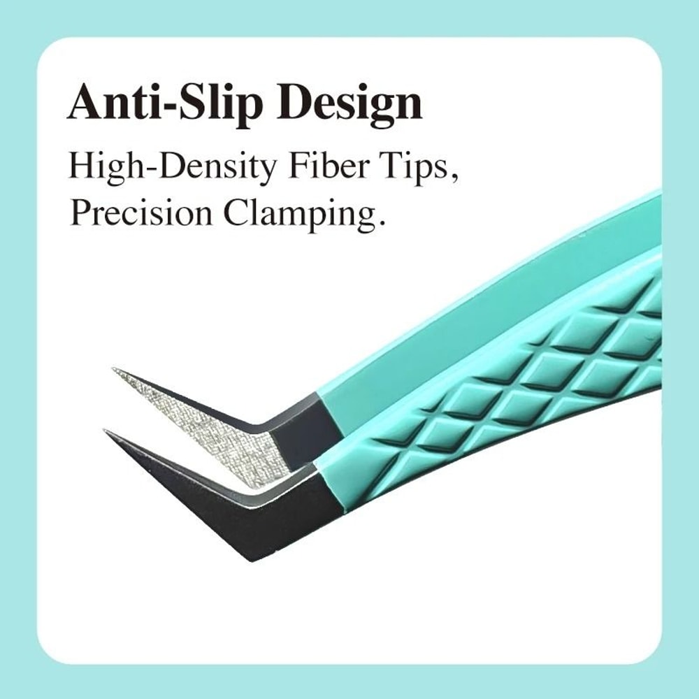 DIYDAY Antislip Precision Tweezers With High Density Fiber Tips 2