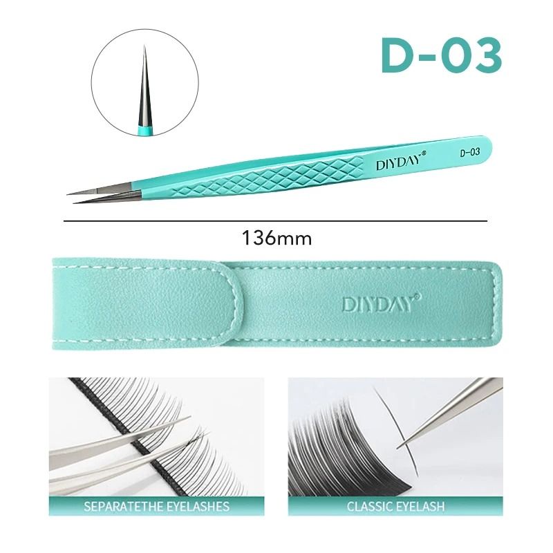 DIYDAY Antislip Precision Tweezers With High Density Fiber Tips 8