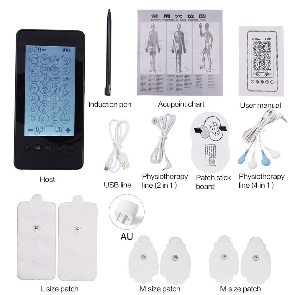 28 Mode TENS Electric Pulse Body Massager With LCD Touch Dual Output 8