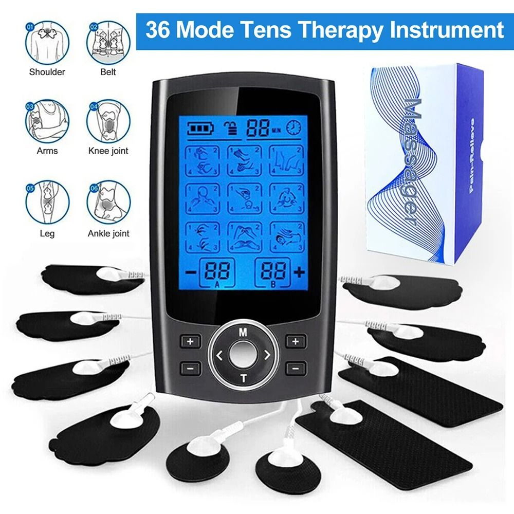 INSMART TENS Muscle Stimulator Rechargeable EMS With 36 Modes Dual Channel Electrodes 4