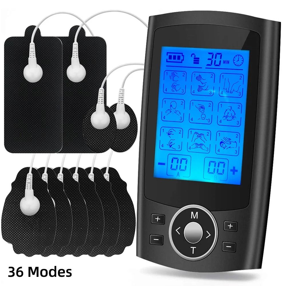 INSMART TENS Muscle Stimulator Rechargeable EMS With 36 Modes Dual Channel Electrodes 6