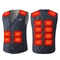 Dual Control Sixteen Zone USB DC Electric Heating Vest For Men Winter Warm Thermal Vest 4