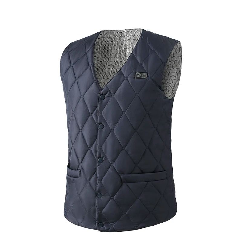 Dual Control Sixteen Zone USB DC Electric Heating Vest For Men Winter Warm Thermal Vest 7