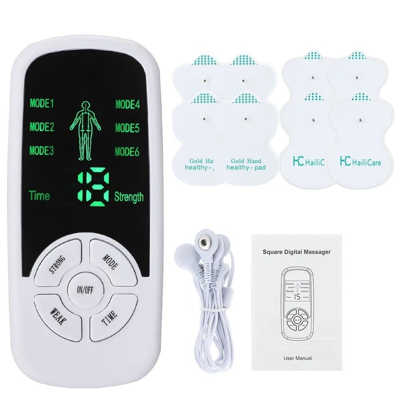 EMS Electric Muscle Stimulator TENS Acupuncture Physiotherapy Body Massager With 4 Or 8 Electrode P 8