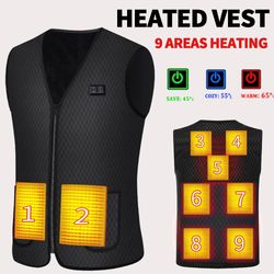 nine zone usb heated vest winter electric heating jacket for men and women