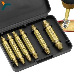damaged screw extractor set hss drill bit kit for stripped screws