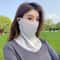 Women Summer UV Protection Neck Scarf Ice Silk Face Mask Cover Outdoor Wrap 7