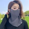 Women Summer UV Protection Neck Scarf Ice Silk Face Mask Cover Outdoor Wrap 8