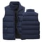 Mens Warm Vest Jacket Waterproof Sleeveless Zipper Coat With Stand Collar 3