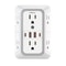 US Multi Socket Wall Plug With 6 AC Outlets And 4 USB Ports Including 2 Type C Fast Charging Power 0