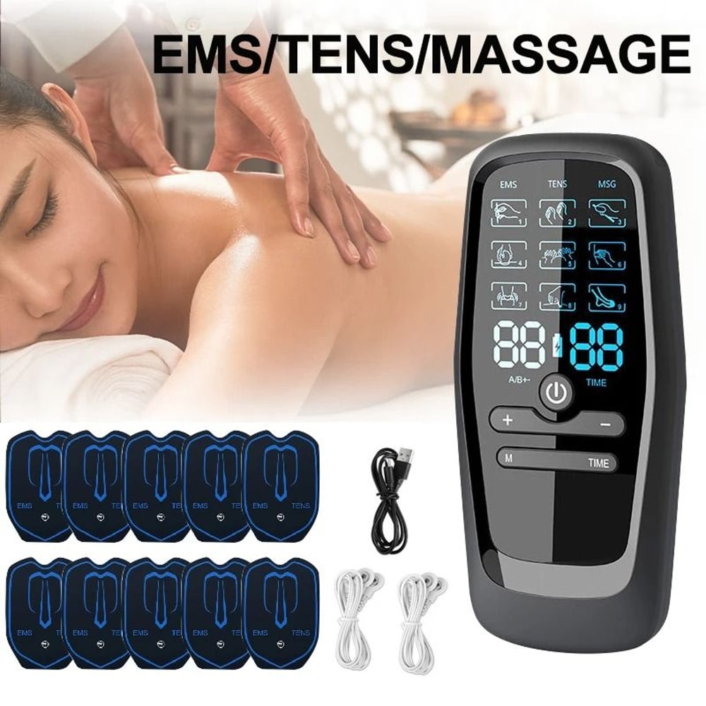Physiotherapy TENS EMS Muscle Stimulator Electric Body Massage Therapy Device 0