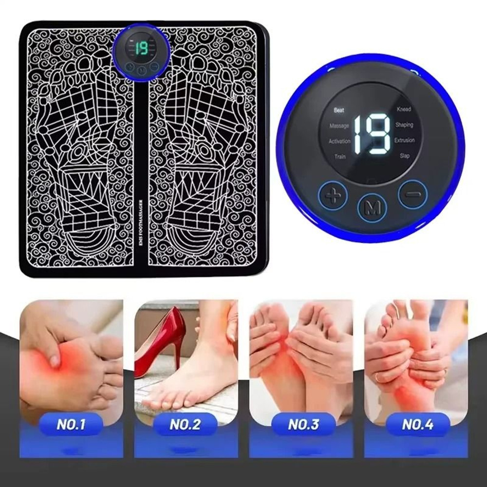 3 In 1 Home Massage Kit EMS Foot Massager With Electronic Acupressure Pen For Neck Back Shoulder Re 4