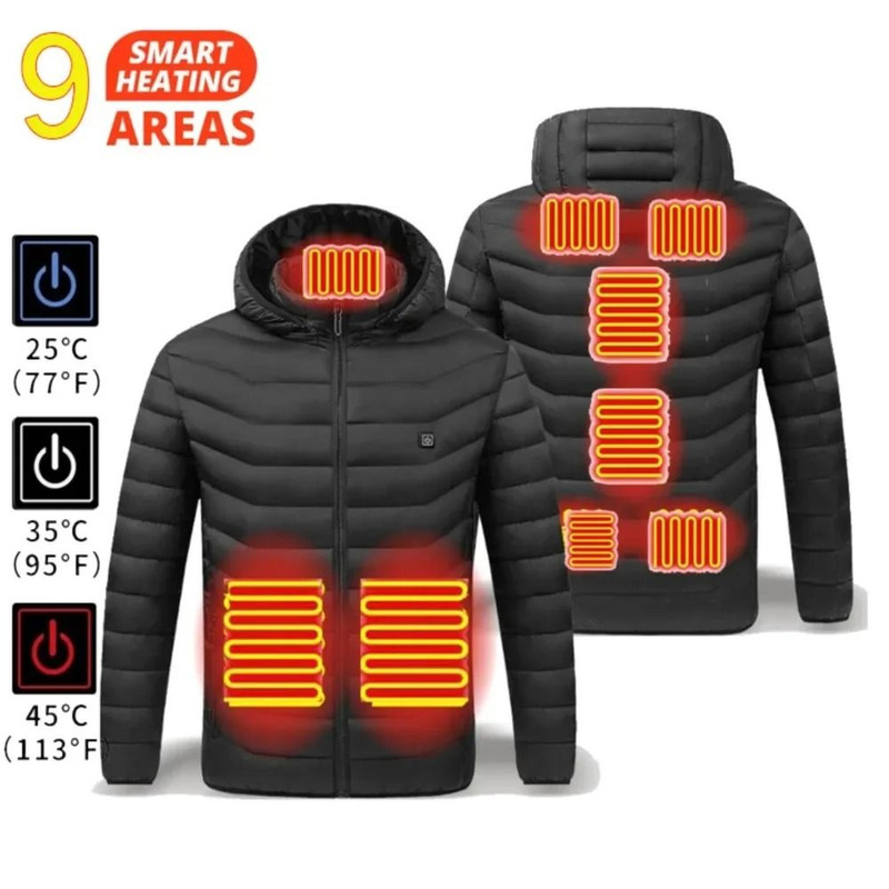 Heated Jacket Men Women USB Self Heated Clothing Warm Winter Coat 6