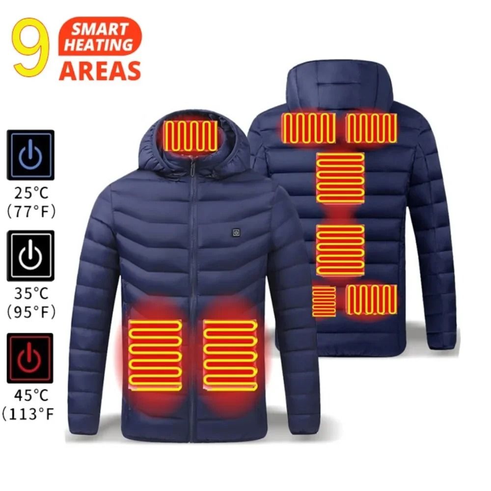 Heated Jacket Men Women USB Self Heated Clothing Warm Winter Coat 7