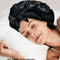 Satin Silk Bonnet Adjustable Sleep Hair Bonnet With Tie Band For Women Men 1