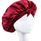 Satin Silk Bonnet Adjustable Sleep Hair Bonnet With Tie Band For Women Men 6