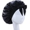 Satin Silk Bonnet Adjustable Sleep Hair Bonnet With Tie Band For Women Men 7