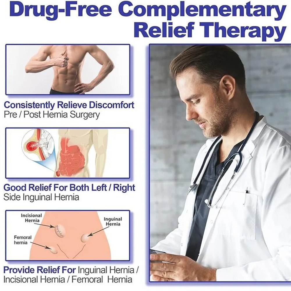 Inguinal Hernia Support Belt With Removable Compression Pad 1