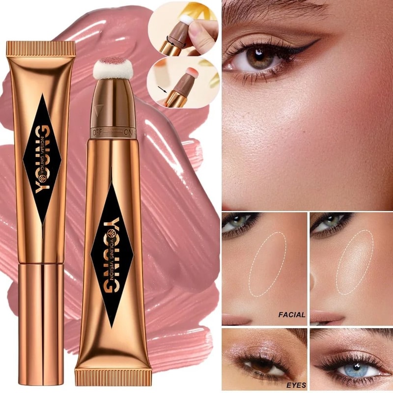 Young Vision Air Cushion Powder Blusher High Gloss Stick 6 Shades 0