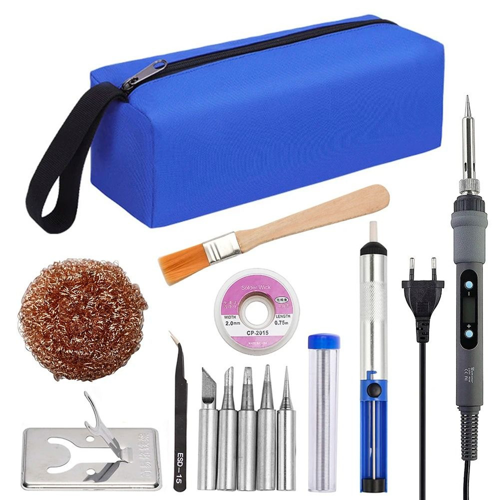 Adjustable Temperature Electric Soldering Iron 60W 80W 110V 220V Heat Pencil Tool 13
