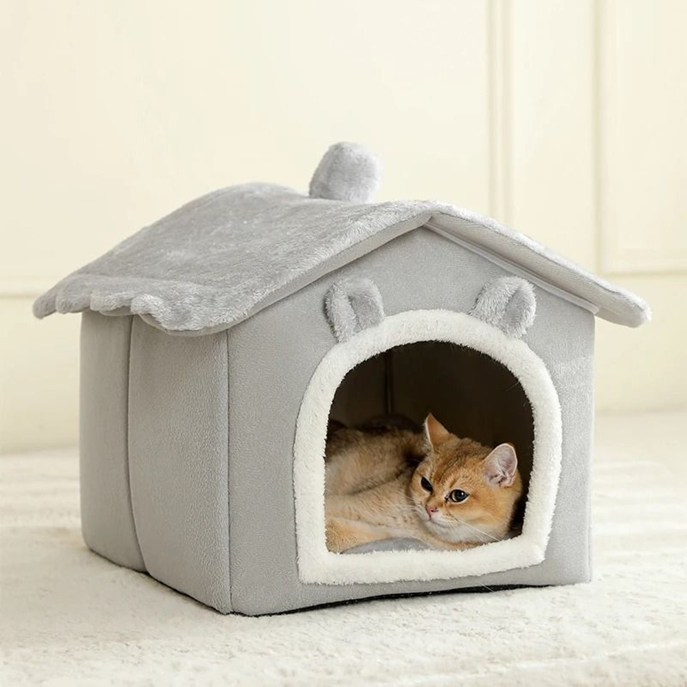 Foldable Pet House Removable Washable Cat House Puppy Cave Sofa Pet Bed 2