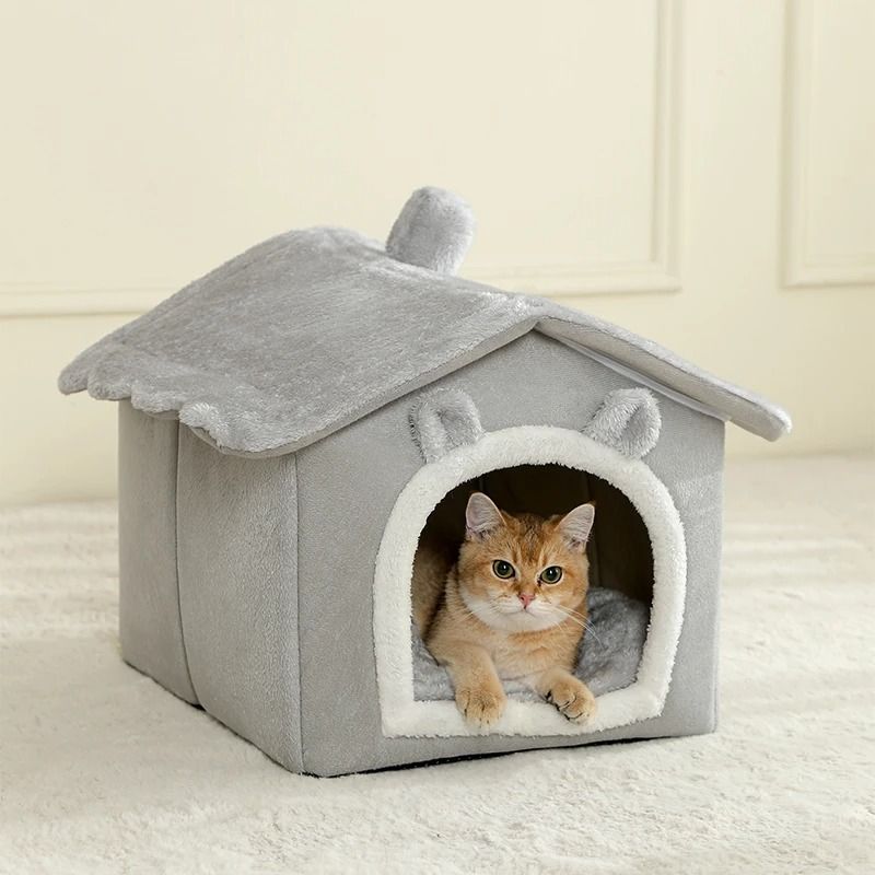 Foldable Pet House Removable Washable Cat House Puppy Cave Sofa Pet Bed 6