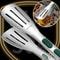 Stainless Steel Food Tongs BBQ Meat Salad Bread Clamp Non Slip Kitchen Tool 0