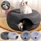 Felt Donut Pet Bed With Tunnel 2 In 1 Hideout Cat House 0