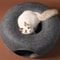 Felt Donut Pet Bed With Tunnel 2 In 1 Hideout Cat House 2