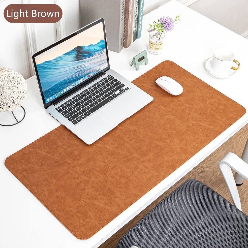 Office Desk Cushion Waterproof PU Mouse Pad Desk Mat Non Slip Keyboard Cover 6