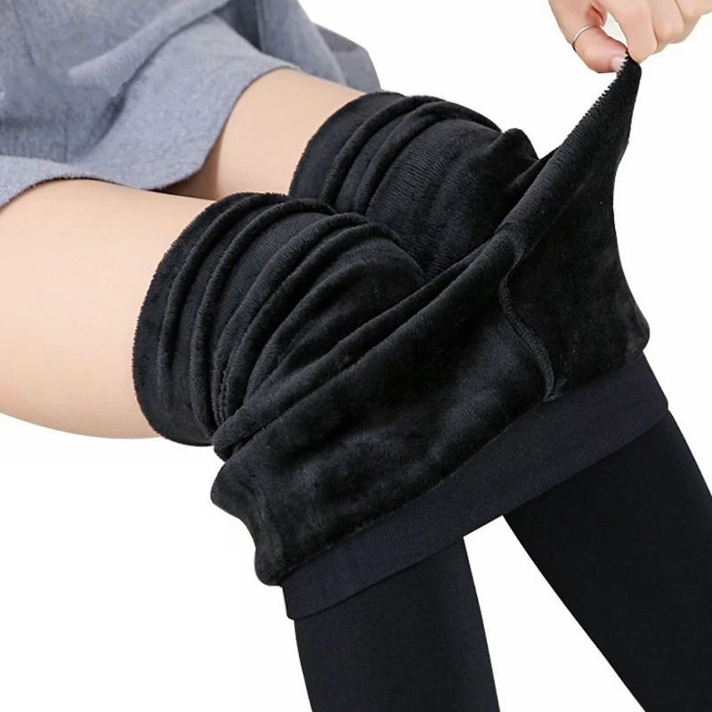 Womens Warm Velvet High Waist Winter Leggings 1