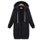Womens Thick Hooded Maxi Jacket Parka Loose Zipper Pocket Sweatshirt Dress 6