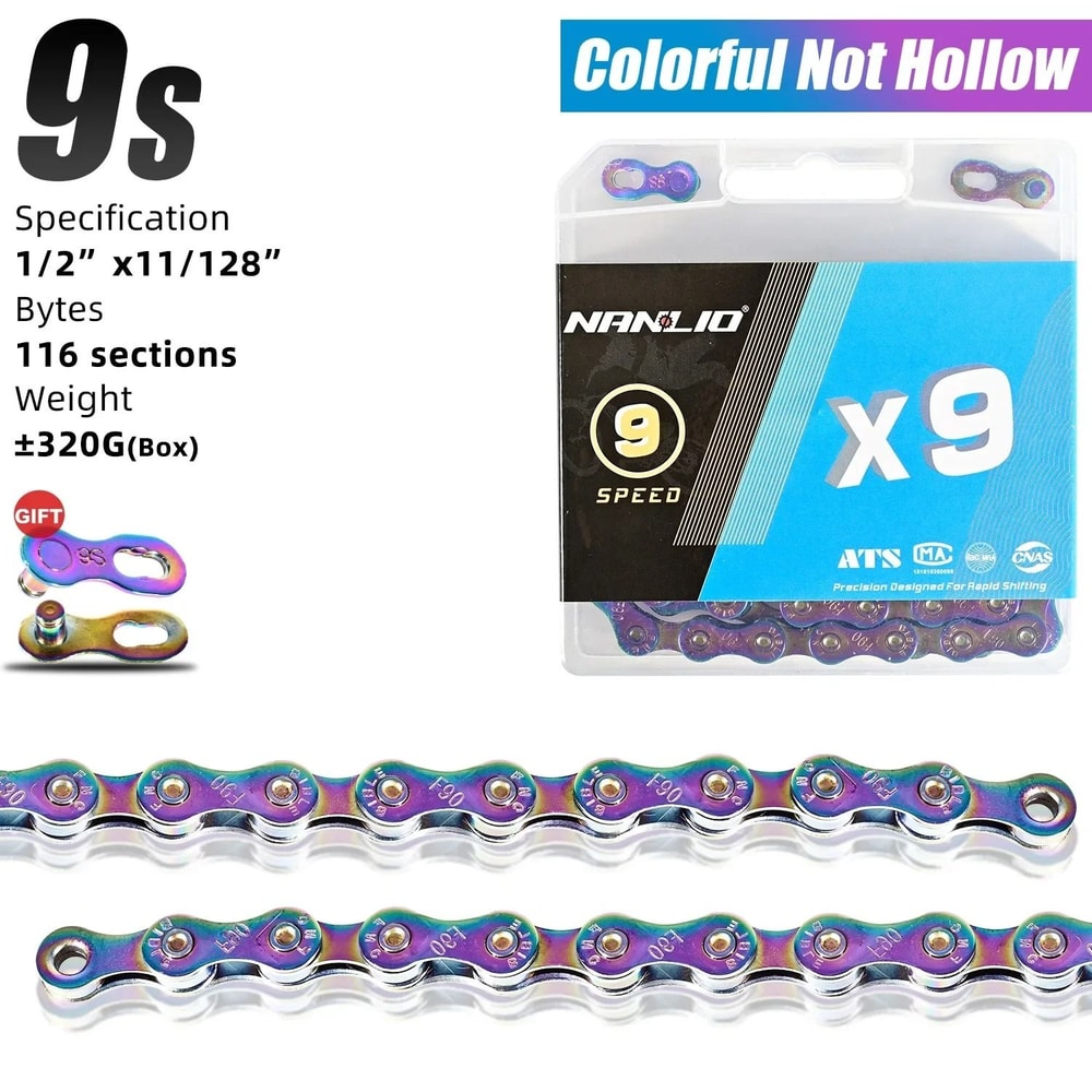 Nanlio Bike Chain X8 X9 X10 X11 X12 Variable Speed 116L 126L 8