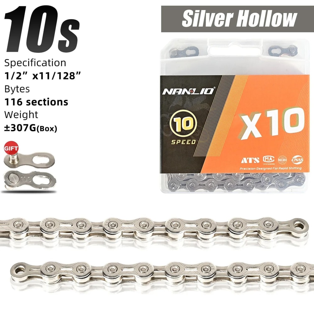 Nanlio Bike Chain X8 X9 X10 X11 X12 Variable Speed 116L 126L 15