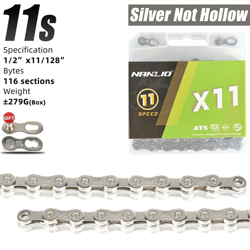 Nanlio Bike Chain X8 X9 X10 X11 X12 Variable Speed 116L 126L 18