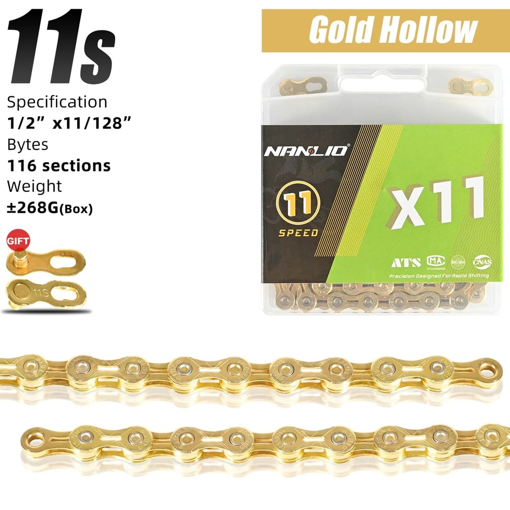 Nanlio Bike Chain X8 X9 X10 X11 X12 Variable Speed 116L 126L 22