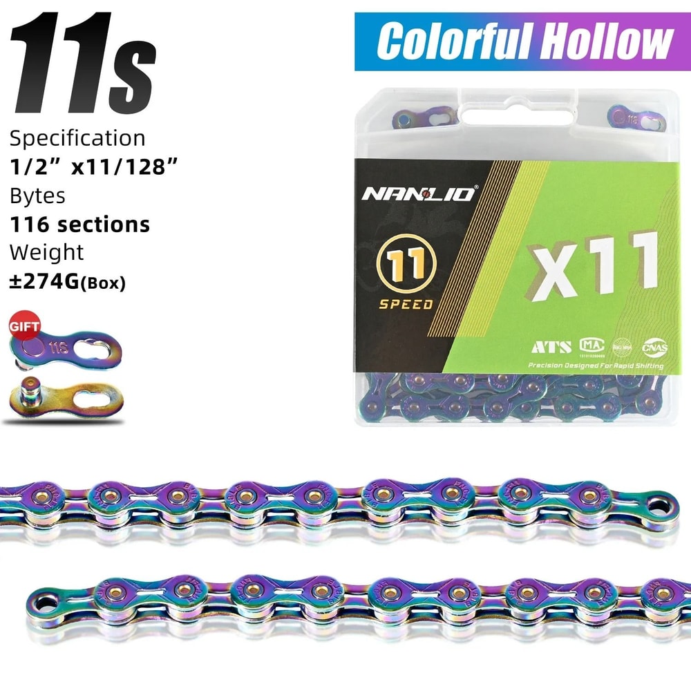 Nanlio Bike Chain X8 X9 X10 X11 X12 Variable Speed 116L 126L 23