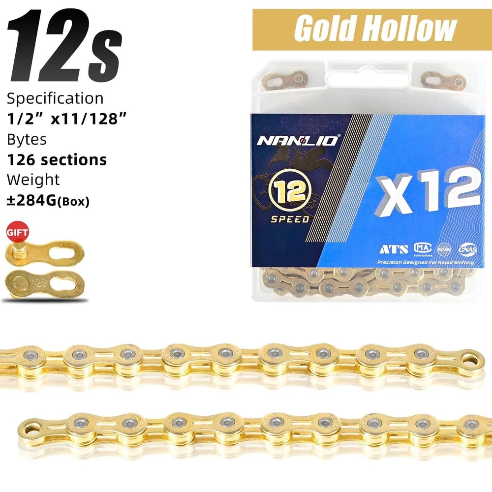 Nanlio Bike Chain X8 X9 X10 X11 X12 Variable Speed 116L 126L 28