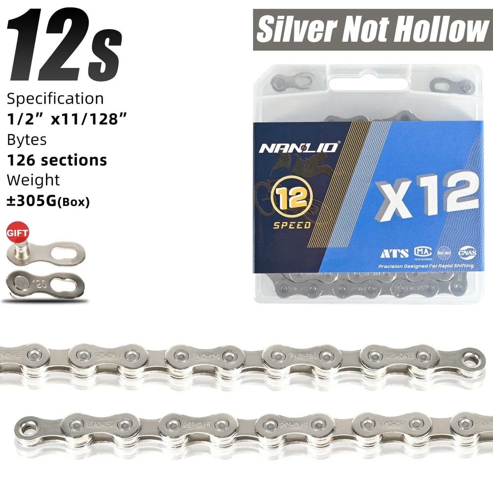 Nanlio Bike Chain X8 X9 X10 X11 X12 Variable Speed 116L 126L 24